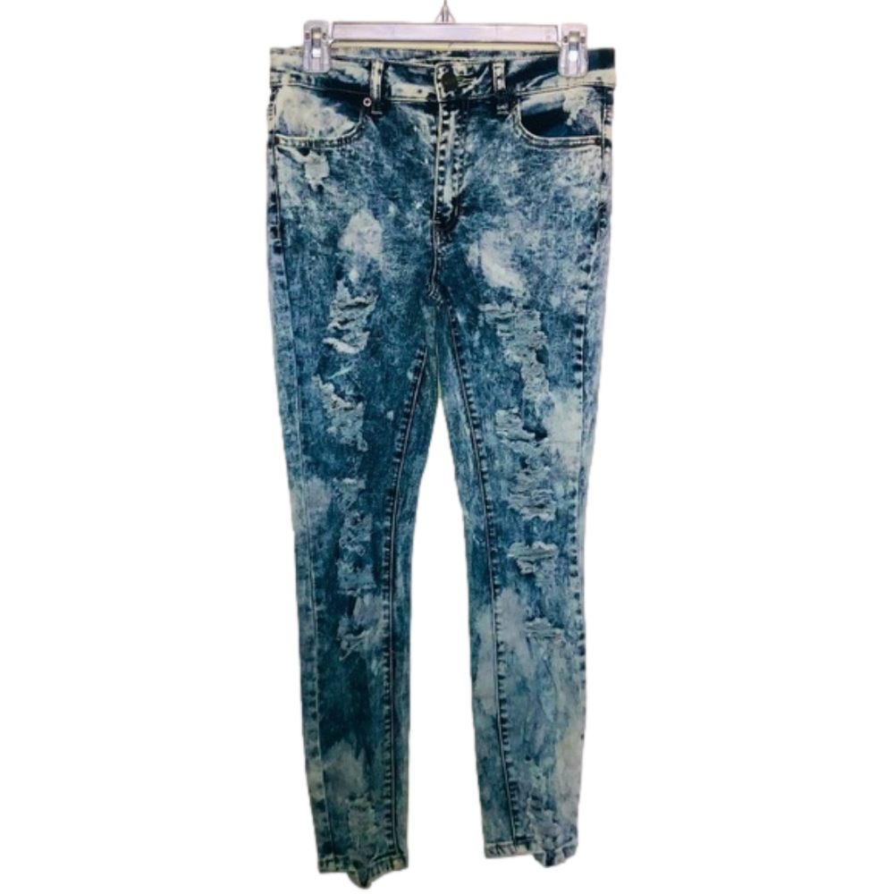 RUE21 Acid Wash Distressed Skinny Jeans